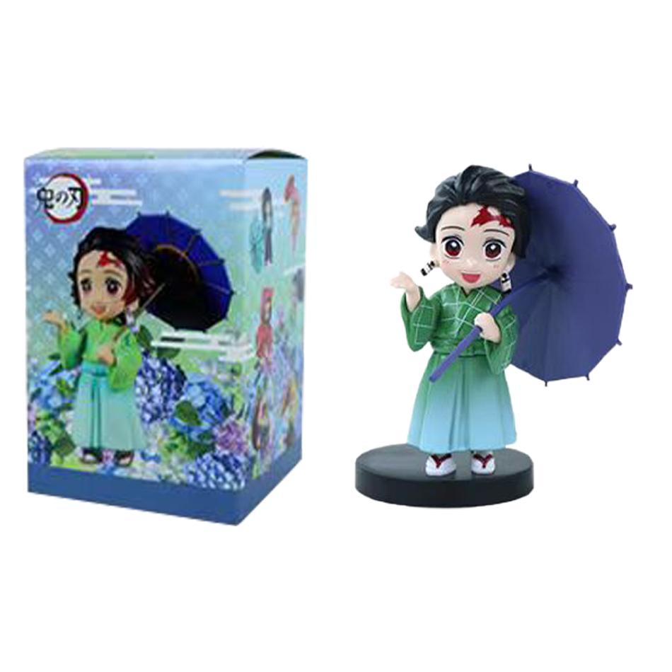 Animation 6Pcs/Kit Q Version Demon Slayer Boxed Action Figure Miniature Figurine Decoration Piece Attachment Animation Design Adorable Decoration