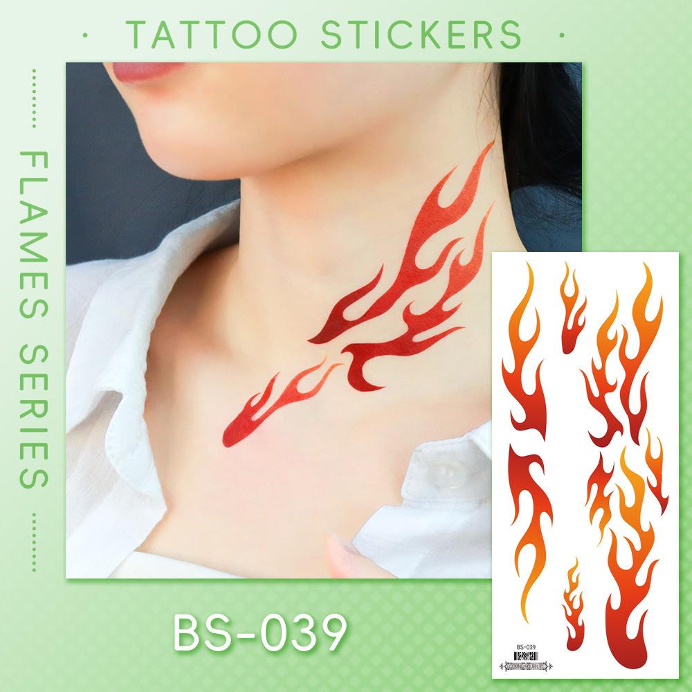 Ricalon Halloween Vein & Lightning Flame Tattoo Stickers, Waterproof & Sweatproof