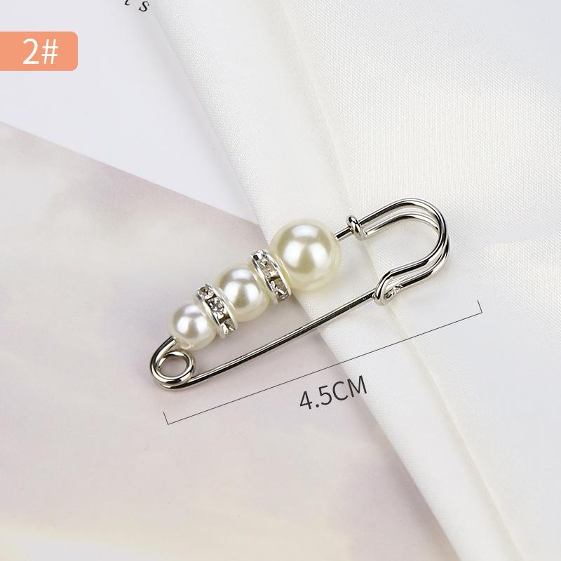 Pearl Anti-Exposure Brooch: Women's Waist-Cinching Pin & Clothing Decoration