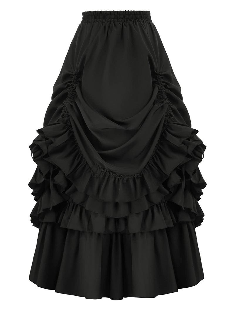 

Весенняя юбка миди с завышенной талией в стиле ретро для танцев и косплея, 2025 L