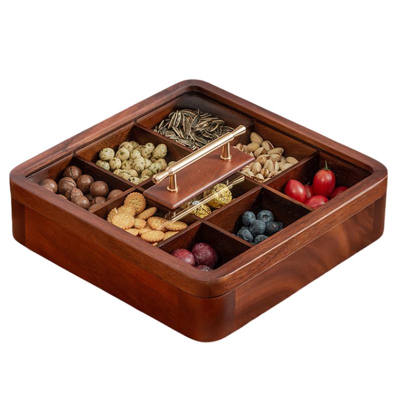 Chinese Style Solid Wood Divided Serving Tray