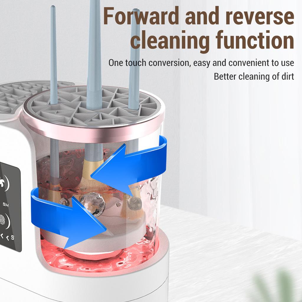 USB Electric Makeup Brush Cleaner Clear View 850RPM 2H 5H Timer Detachable Makeup Brush Cleaner Dryer Machine