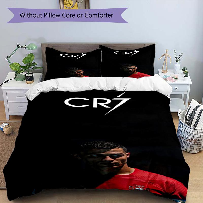 Ronaldo's Muscular Celebration Bedding Set, Breathable Duvet Cover with Pillowcases, Soft Bed Linen for Bedroom Home Decoration, Perfect Festival Birt