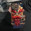 National Style Lion Dance Case for Apple iPhone 15 Pro Max, iPhone 17 Pro, New 16-inch National Style 14 Pro Premium
