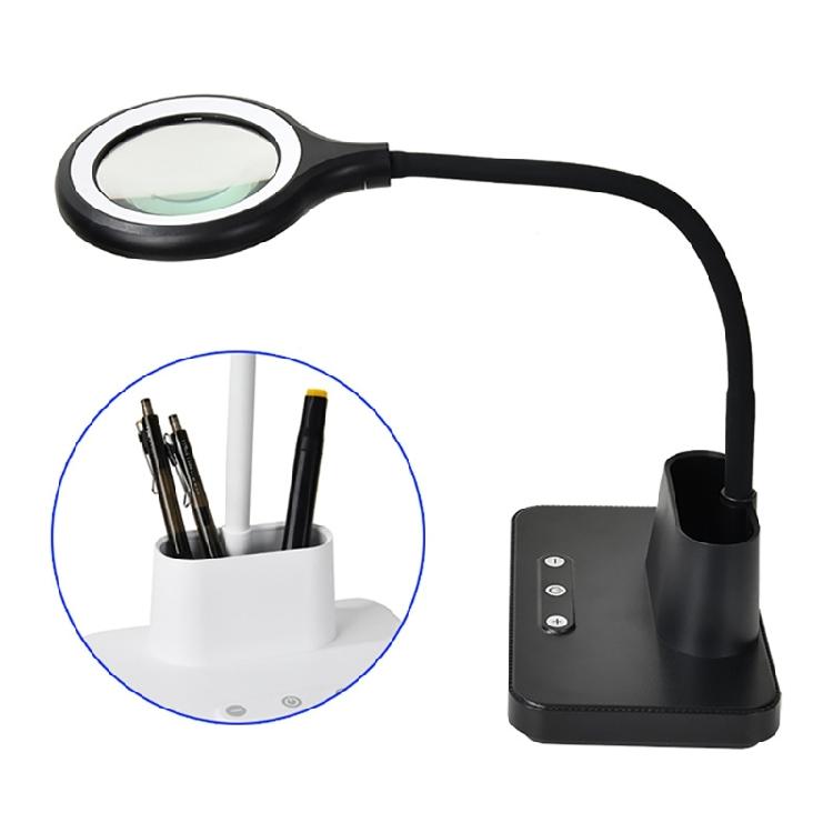 USB Charging 5 Times Zoom Magnifying Tool With Selectable Light Tone For Detailed Work Crafts Reading Elderly Artisans