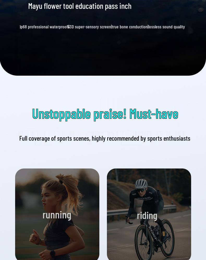 S10 Bone Conduction Waterproof Wireless Swimming Earphones - Non-In-Ear Sports Model