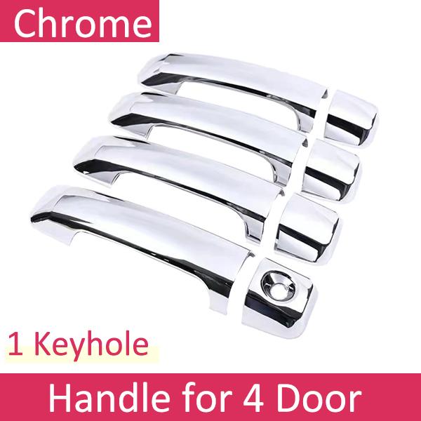 

Chrome Outer Door Handle Cover Fit for Toyota Sequoia XK60 2008~ Car Protective Accessories Sticker 2017 2018 4Handle 1 Keyhole