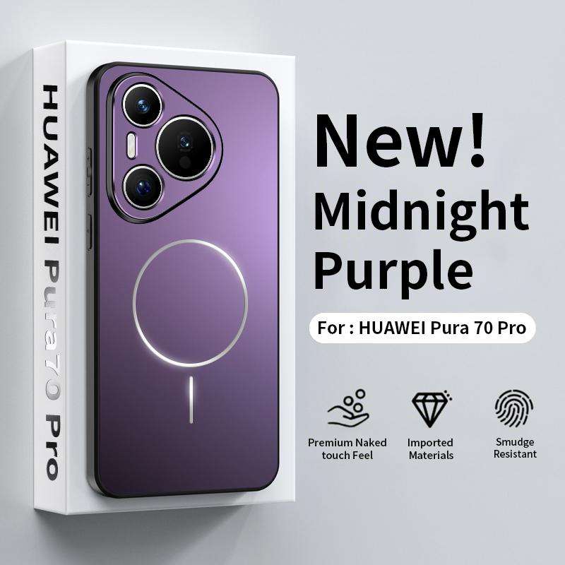 

Luxury Armor Matte Magnetic Phone Case For Huawei Mate 70 60 Pura 80 70 P60 Pro For Magsafe Wireless Charge Protect Rugged Cover Huawei Pura 70