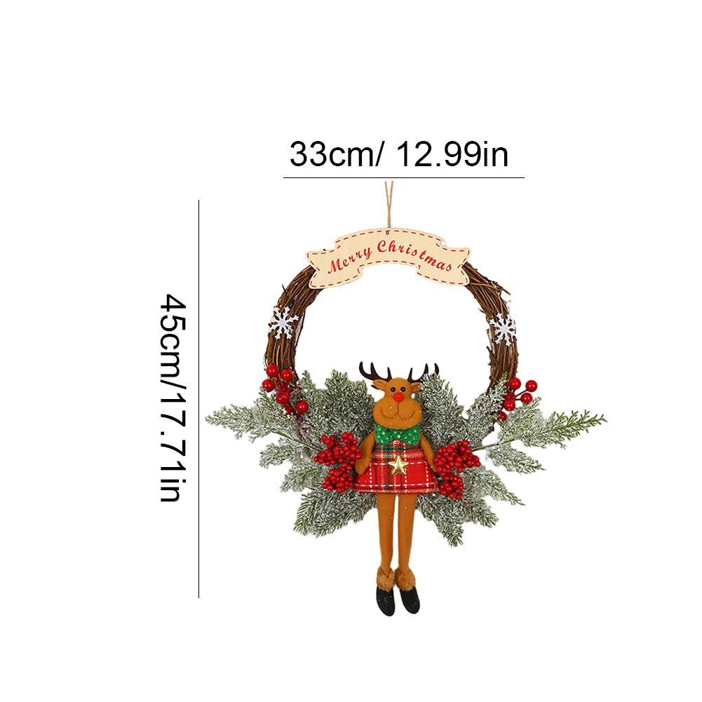 Christmas Wreath Artificial Dead Branches Garlands Hanging Floral Foliage Garland for New Year Xmas Navidad Decoration Ornaments