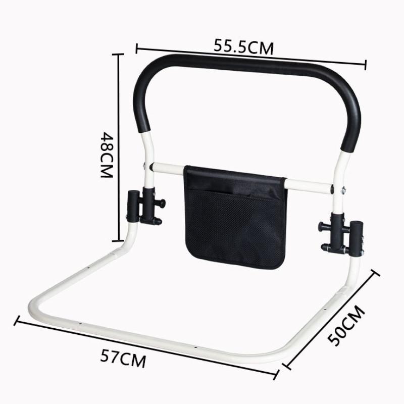 Carbon Steel Elderly Bedside Armrest Foldable Widened Pregnant Women Armrest Frame Household Stand Up Assistance Tool