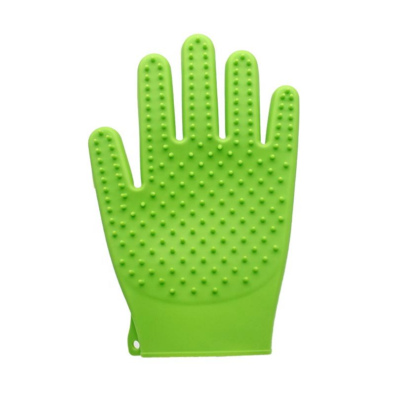 Silicone Dog Combing Glove Eco-Friendly Hair Remover for Dog and Cat Bath Spa Pet Fur Hair Brush