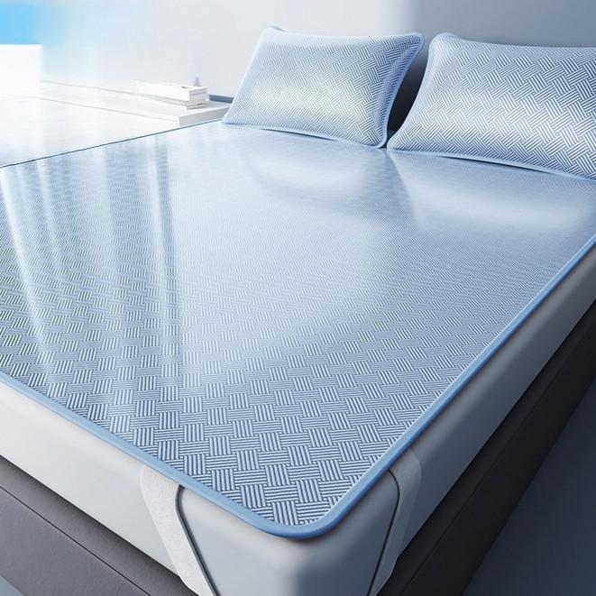 3pcs Machine Washable Summer Ice Silk Mat Set, Soft, Breathable and Non-stuffy, a Must-have Bedding for the Family