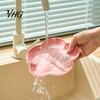 Anti-spill Cat Bowl Elevated Ceramic Pet with Raised Stand, Flower Shape Whisker Friendly Food Stand Feeding Plate for Neck Protection,