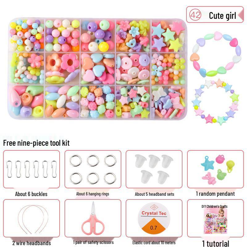 Kids' Handmade Bracelets DIY Gift Set for 8-Year-Old Girls - Beading Materials Included