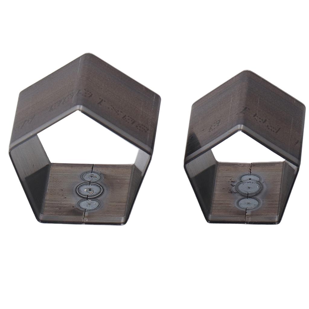 4 Stück Fünfeck Schneidstempel Stanzform Legierter Stahl Lederschneidform für DIY Lederhandwerk