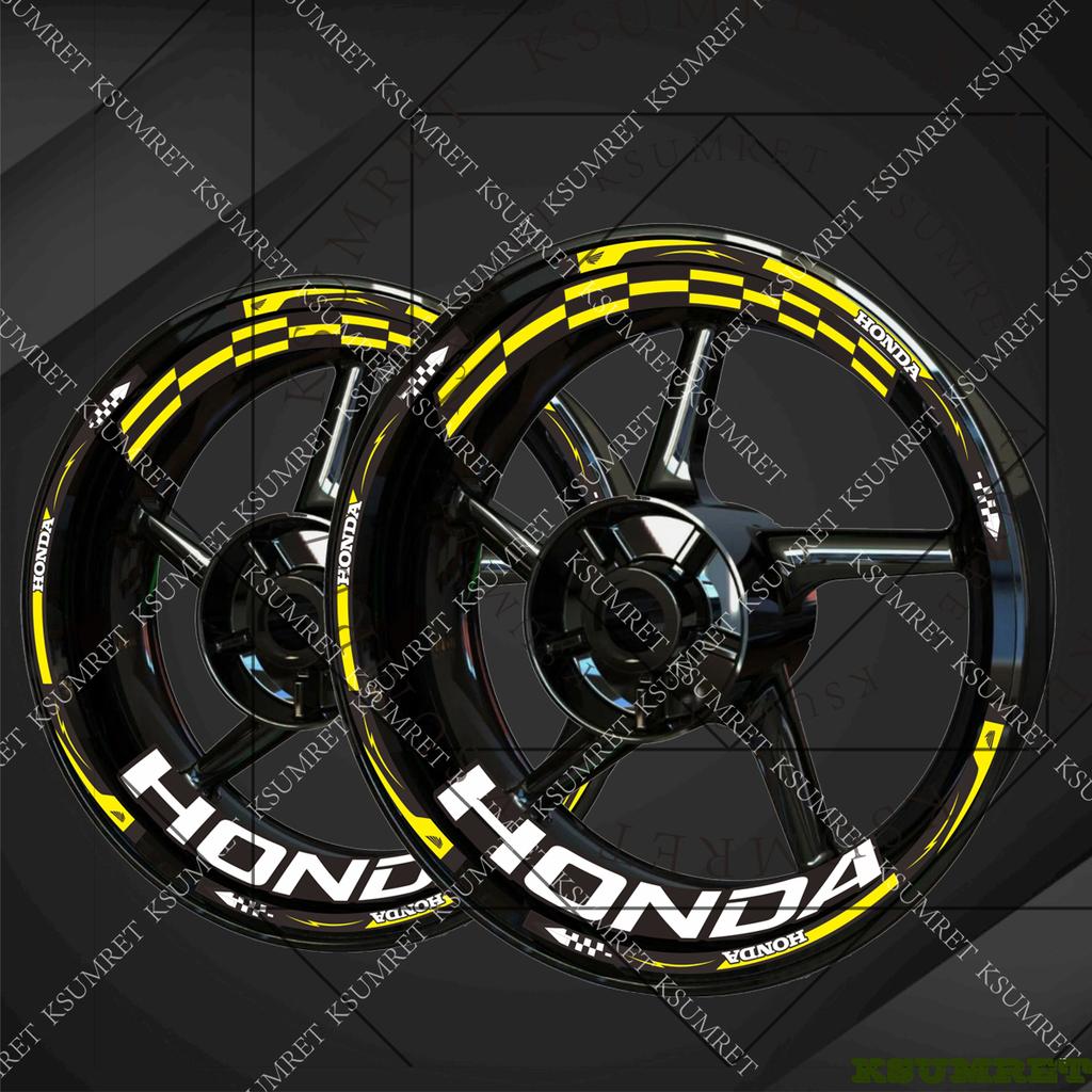 Reflective For Honda Wheel Sticker Motorycle Rim Decal Set OC3