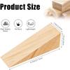 10 Pack Wooden Door Stoppers,Non-Slip Soild Wood Door Wedges for Bottom of Door,Triangle Wood Block Security Door Stopper for Home Office Chair