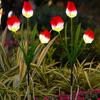 2 Pack Solar Outdoor Garden Lights IP65 Waterproof Solar Tulip LED Flower Light Solar Stake Flowers Lamp for Patio Lawn