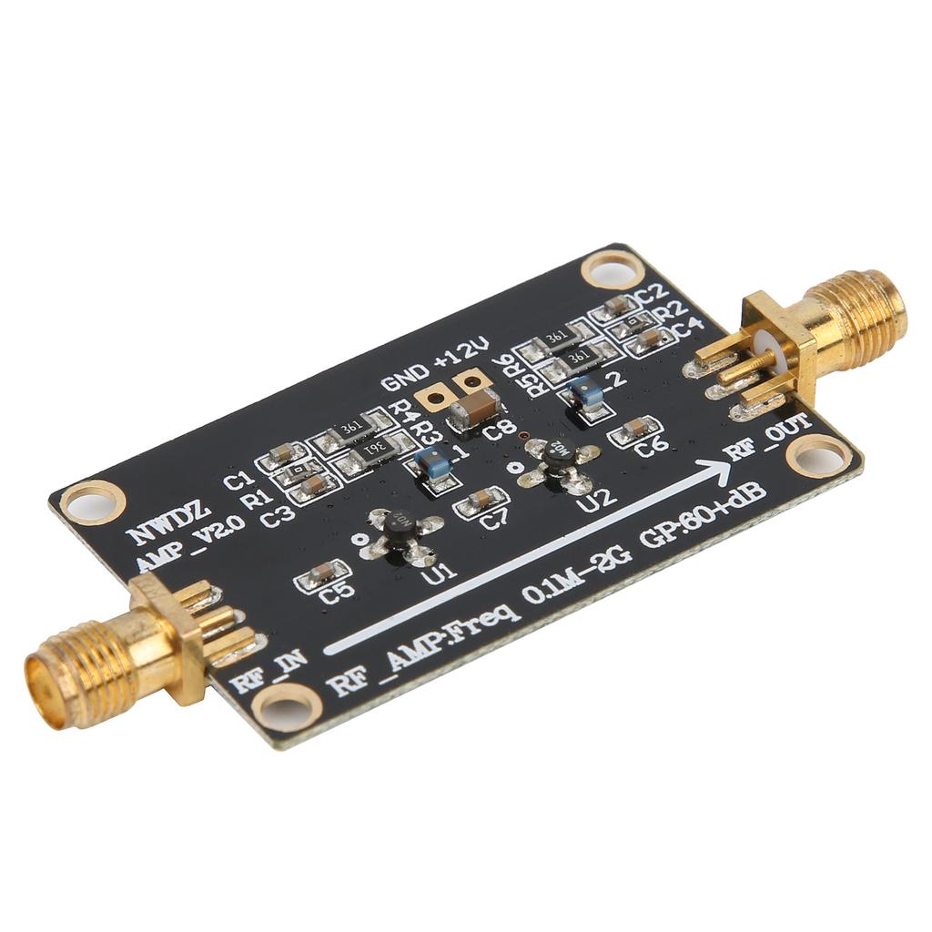 LNA 0.1M?2G HF Breitbandverstärker 60dB Hohe Verstärkung Rauscharmes Verstärkungsmodul Zubehör