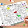 Cross-Border Kids' Coloring and Focus Book: Early Education and Pen Control with Flashcards