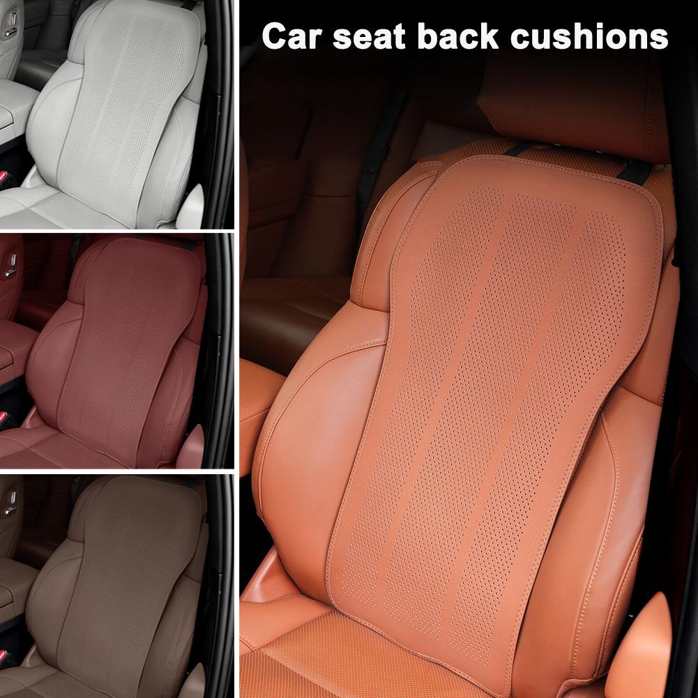 Car Seat Back Cushions Universal Breathable Leather Front Accessories Mat Protector Seat Interior Cushion Backrest Car Supp S8F5