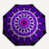 1pc Purple Mandala Automatic Open/Close Umbrella, Compact Travel Umbrella, 8-Rib Sturdy Frame - Ideal Gift for Friends Yy251118011
