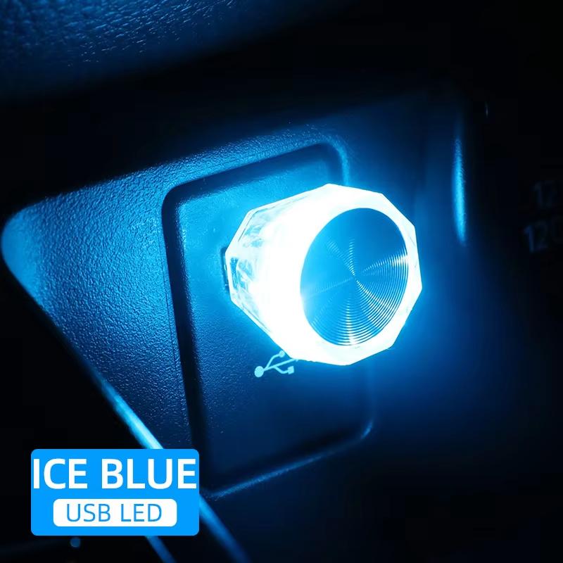 1x Mini USB Nachtlicht Atmosphärenlicht RGB LED Augenschutz Plug & Play Auto Innenraum Ambienteleuchten Party Computer Dekoration