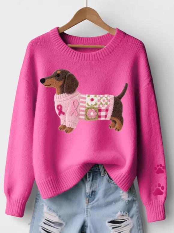 European & American Style Retro Christmas Snowman Jacquard Loose Fit Pullover Hoodie