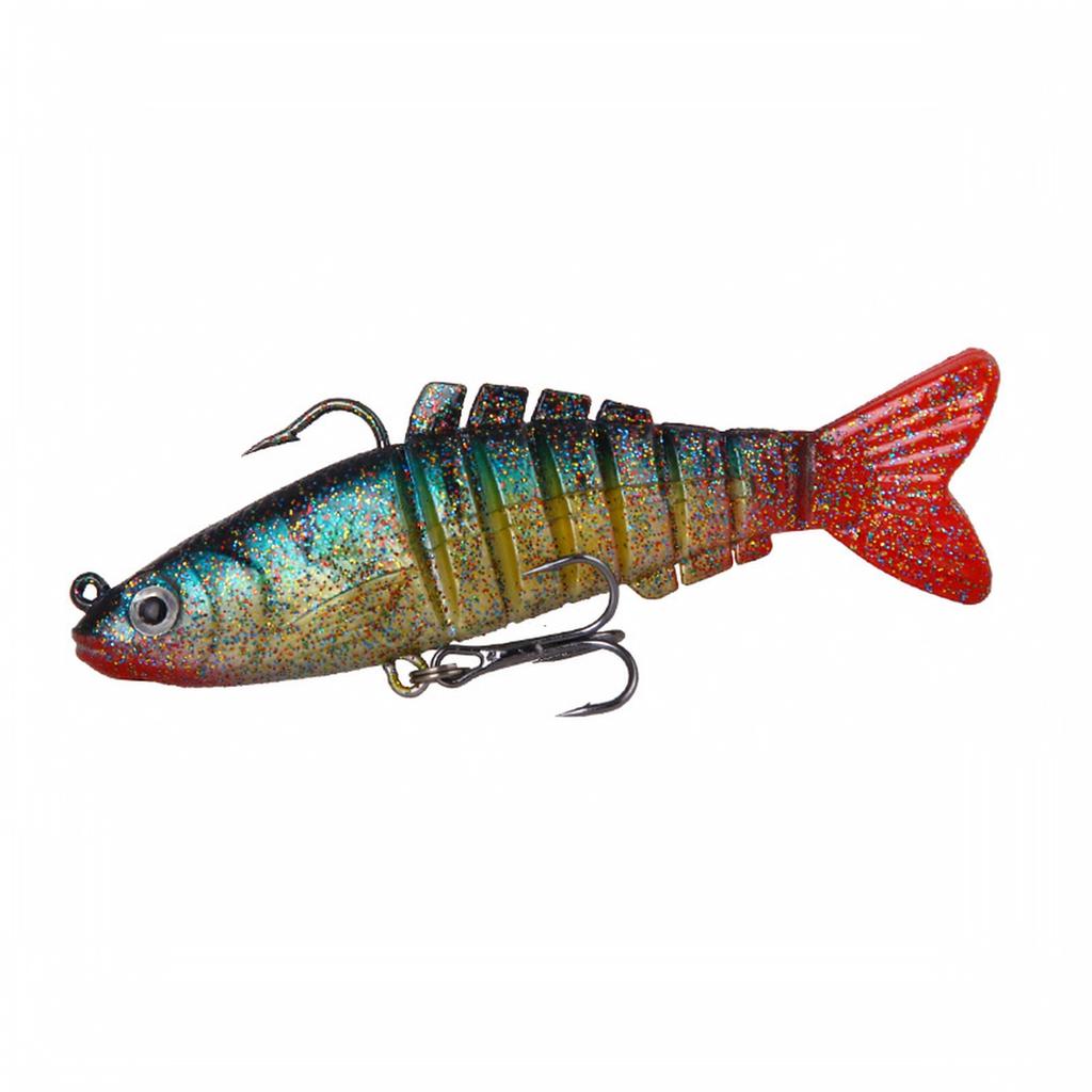 Lifelike Multi-Joint Silicone Soft Swimbait Fishing with Weighted Body for Trout
