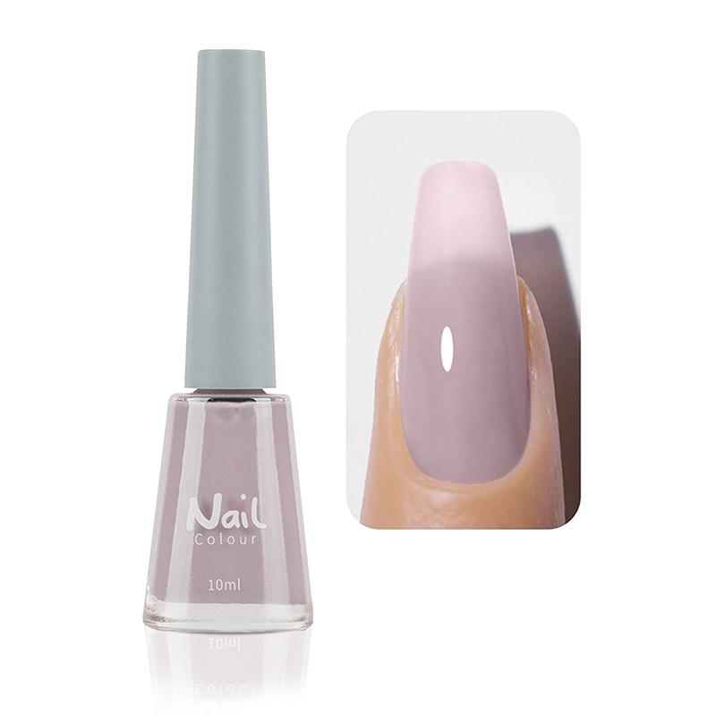 Oil-based Nail Polish Non-peeling Non-bake Fast-drying Lasting Nude Color Transparent Nail Salon Full Set of Nail Polish