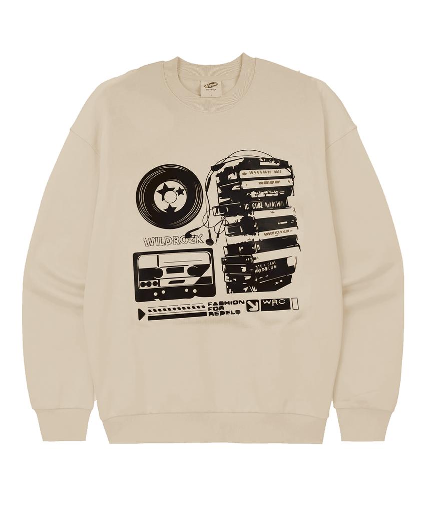 WILDROCK Cassette Tape Sweatshirt_Beige