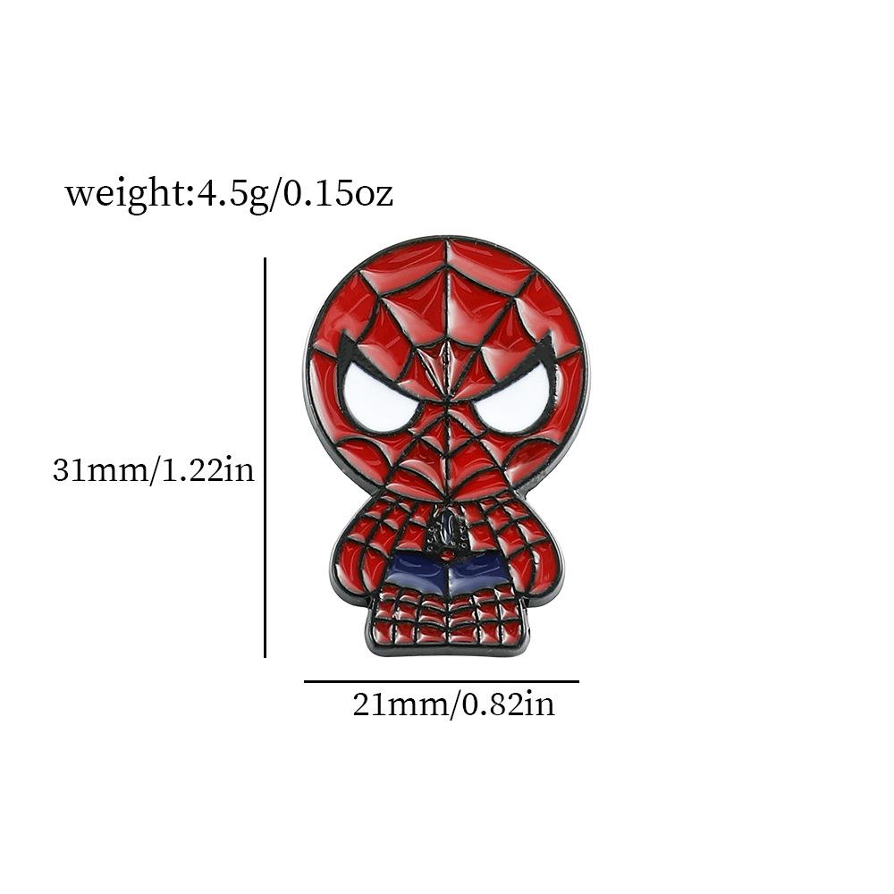 89 Spider-Man Alloy Brooch Marvel Superhero Spider-Man Metal Badge Backpack Jacket Personalized Decoration