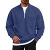 Men's Color Lined Sweatshirt Long Sleeve with Pockets for Fall Winter