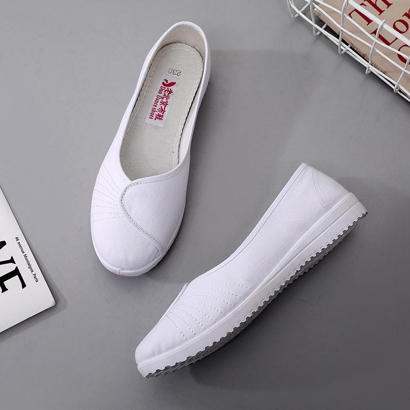 2025 Women's Wedge Heel Nursing Shoes - One-Word Style for Hospital Nurses
