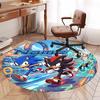 Custom Name Sonic Printed Round Rug Carpet Chair Rug Area Rug Entryway Doormats,for Office Chair Living Room Bedroom Kitchen Room.