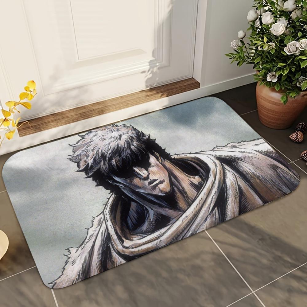1pc Hokuto No Ken Bathroom Absorbent Mats Anti-Slip Mats Home Decor Supplies Carpets Home Kitchen Floor Mats