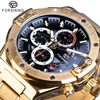 Neue Top-Herrenuhr, modische, lässige, multifunktionale, wasserdichte automatische mechanische Uhr