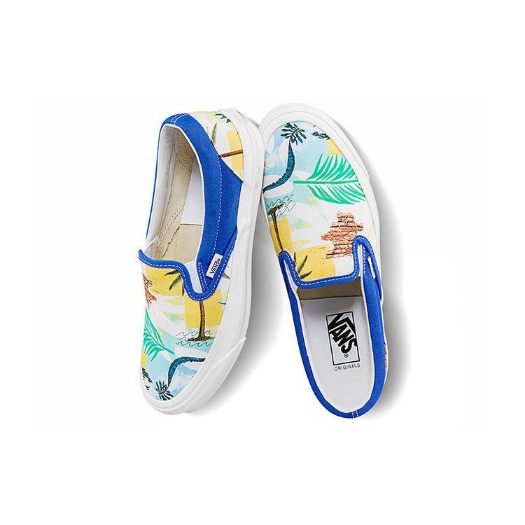 Vans OG Classic Slip-On Spring Brick Unisex Sneakers Blue VN0A32QNB4V