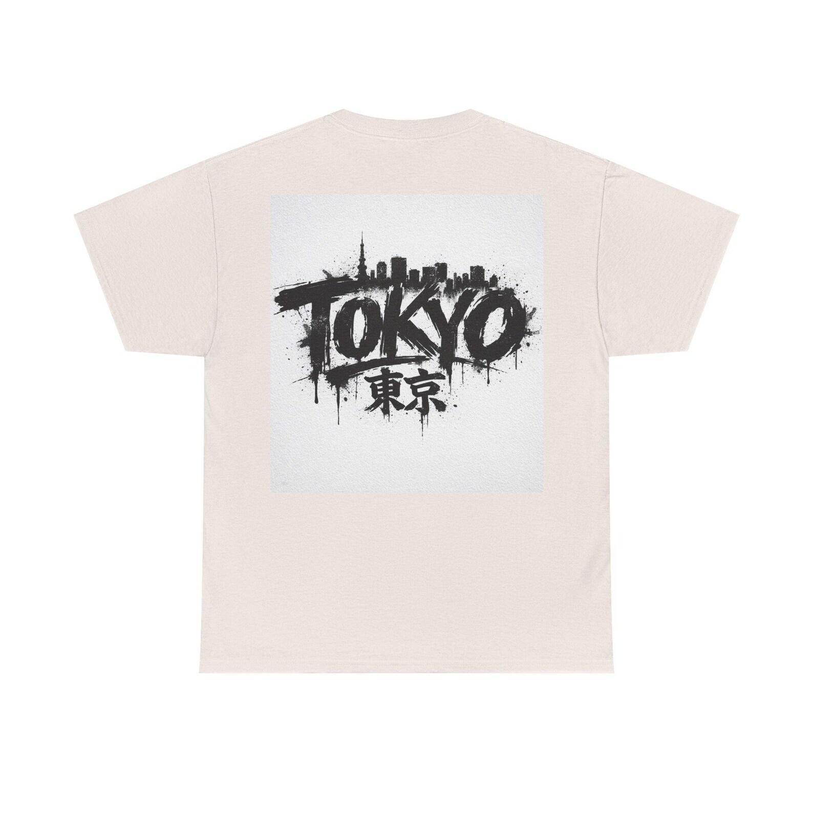 Tokyo Skyline Graffiti Tee | Japanese Script Street Art 4XL