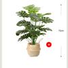 Nordic Style Monstera Faux Plant Arrangement for Living Room Decor