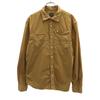 Armani Exchange Long Sleeve Cotton Shirt M Camel Elbow Patch Men's Used