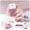 New Twin Iridescent Glitter Nail Polish Set - No-Bake, Non-Peel Transparent Oil-Based Formula with Two Colors
