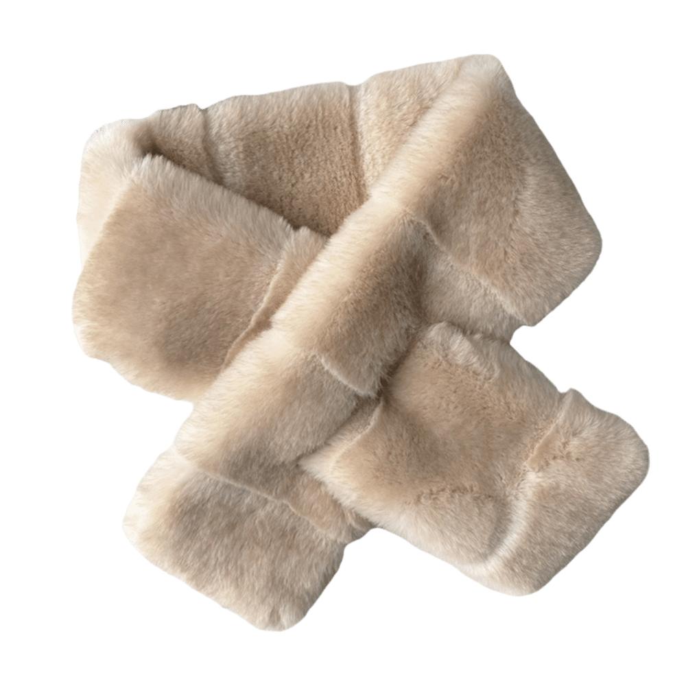 Thickened Faux Rabbit Fur Scarf Soft Plush Neck Warmer Scarf Winter Collar Scarf Women Girl хаки