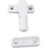 Window Sash Lock, Aluminum Alloy T Type Sliding Window Latch, Great Performance Durable Proof Safety Lock for Home Child Security(white)