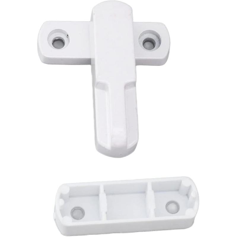 Window Sash Lock, Aluminum Alloy T Type Sliding Window Latch, Great Performance Durable Proof Safety Lock for Home Child Security(white)