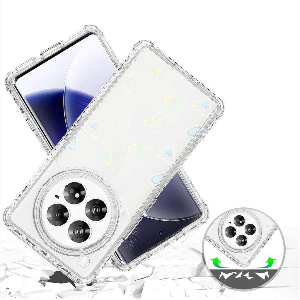 For Infinix Zero 40 4G/5G Case Clear Acrylic TPU Hybrid Phone Cover with Laser-printed Film