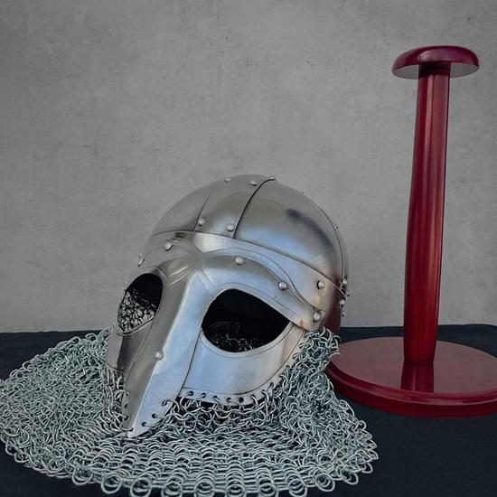 Hand-Forged Steel Viking Helmet: Medieval Combat Armor for LARP Cosplay Birthday gift