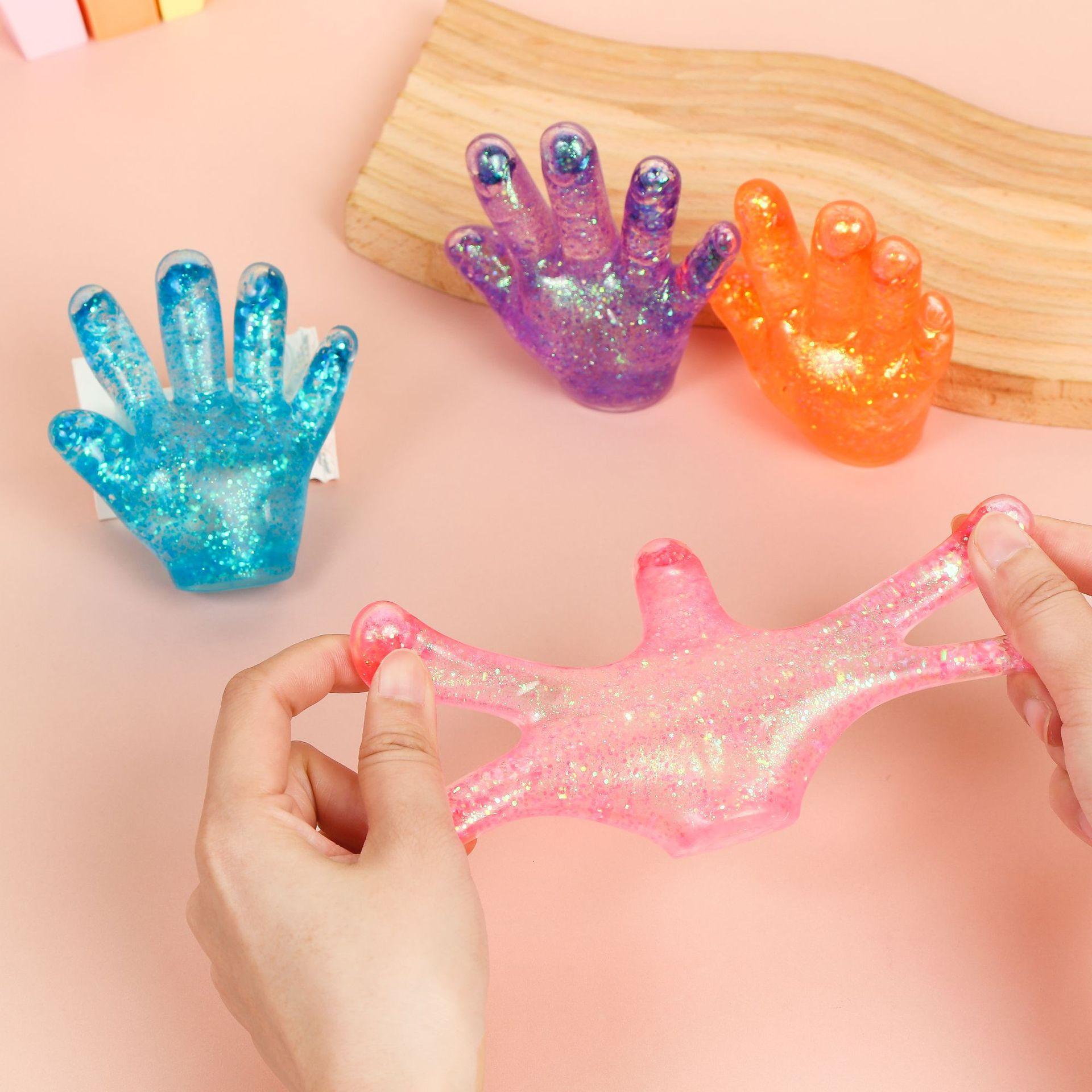 Activating Toys Anti-Stress Soft Tpr Slow Rebound Sequins Maltose Pinch Toy Stress Relief Elastic Squeezing Colored Palm Decompression