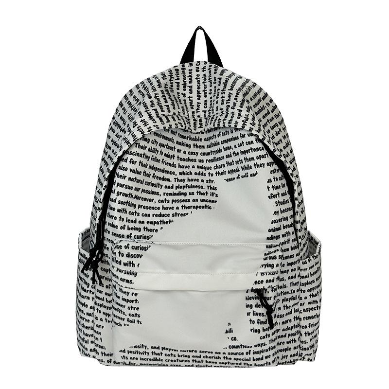 American Trendy Water-Repellent Laptop Backpack for Junior High & High School Students