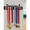 Black Metal Basketball Medal Hanger for Athletes Modern Home Decor
